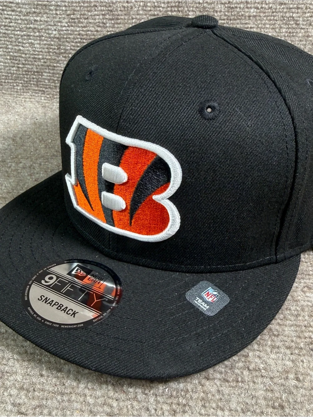 Cincinnati Bengals New Era 9Fifty SnapBack Hat Black Essentials Basic Cap NWT
